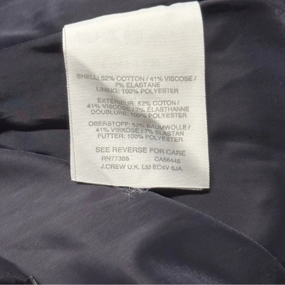 J. Crew No. 2 Pencil Skirt Navy Blue Office Work 00 Petite